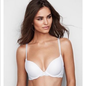 Victoria’s Secret white with lace push up bra NEW